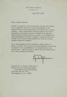 Lot #161 Lyndon B. Johnson Typed Letter Signed as President