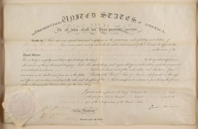 Lot #178 James Monroe Document Signed as President