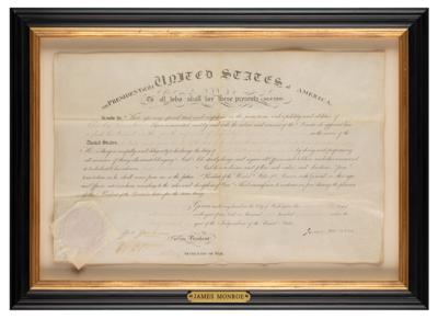 Lot #178 James Monroe Document Signed as President - Image 2