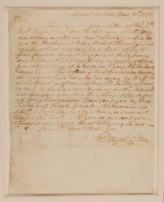 Lot #1 George Washington Autograph Letter Signed