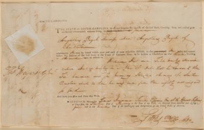 Lot #251 Thomas Heyward, Jr. Document Signed - Image 1