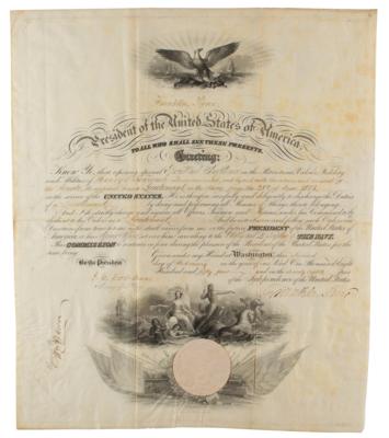Lot #193 Franklin Pierce Document Signed as President - Image 1