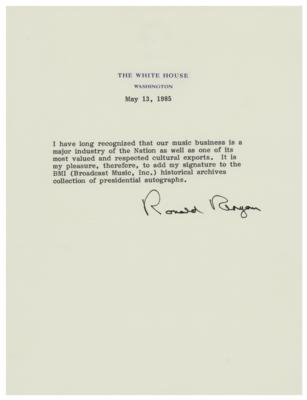 Lot #197 Ronald Reagan Typed Letter Signed as