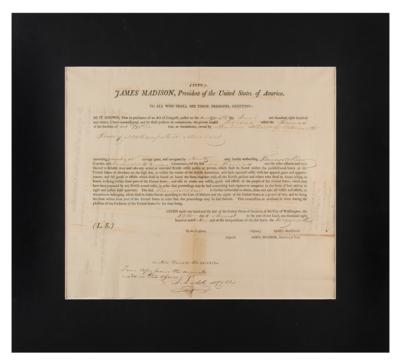 Lot #173 James Madison and James Monroe 'Letter of Marque' Document - Image 2