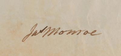 Lot #11 James Madison and James Monroe Document Signed as President and Secretary of State - Image 3