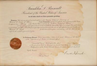 Lot #211 Franklin D. Roosevelt Document Signed as President - Image 1