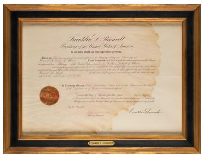 Lot #211 Franklin D. Roosevelt Document Signed as President - Image 2