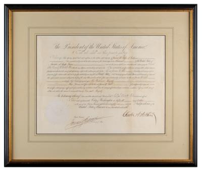 Lot #83 Chester A. Arthur Document Signed as President - Image 2