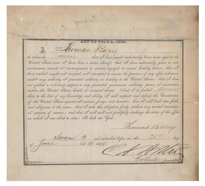 Lot #84 Chester A. Arthur Document Signed - Image 1