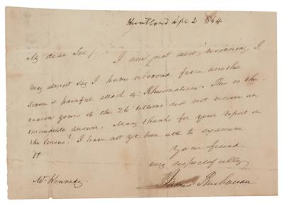 Lot #88 James Buchanan Autograph Letter Signed - Image 1