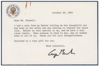Lot #95 George Bush Typed Letter Signed - Image 1