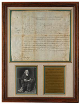 Lot #244 Benjamin Franklin Document Signed
