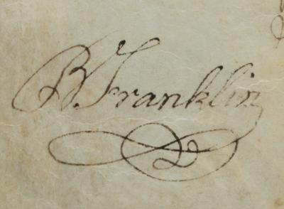 Lot #244 Benjamin Franklin Document Signed - Image 3