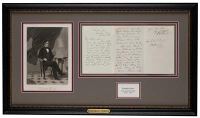 Lot #196 Franklin Pierce Autograph Letter Signed
