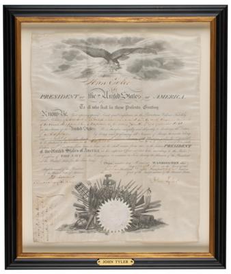 Lot #26 John Tyler Document Signed as President - Image 2