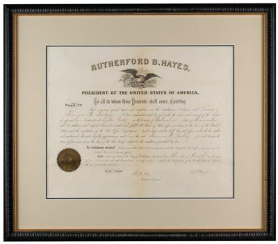 Lot #149 Rutherford B. Hayes Document Signed as President - Image 2