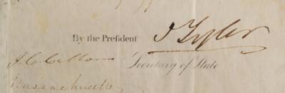 Lot #28 John Tyler and John C. Calhoun Document Signed as President and Secretary of State - Image 3