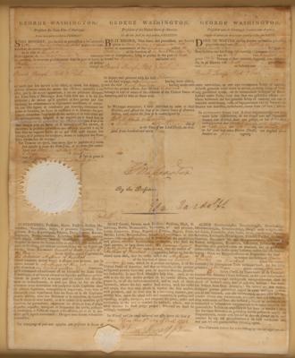 Lot #2 George Washington Document Signed as
