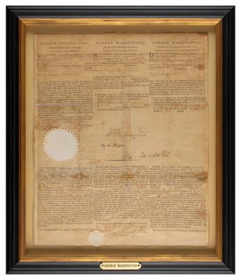 Lot #2 George Washington Document Signed as President - Image 2