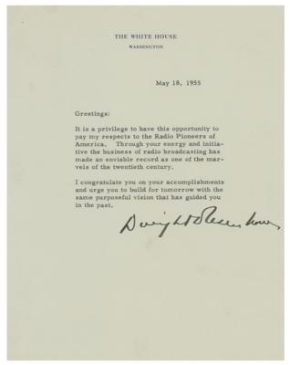 Lot #118 Dwight D. Eisenhower Typed Letter Signed