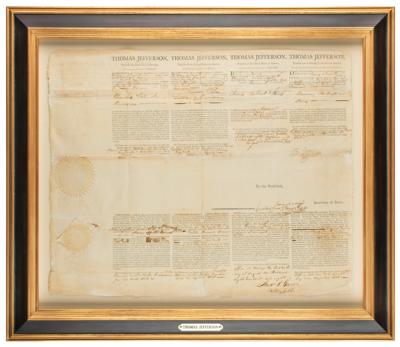 Lot #9 Thomas Jefferson and James Madison Document Signed as President and Secretary of State - Image 1