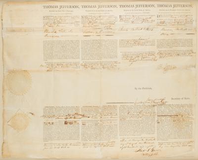 Lot #9 Thomas Jefferson and James Madison Document Signed as President and Secretary of State - Image 2