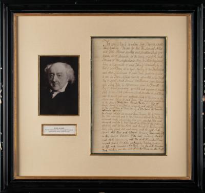 Lot #6 John Adams Autograph Document Signed