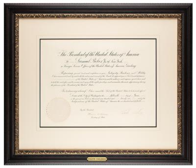 Lot #114 Calvin Coolidge Document Signed as