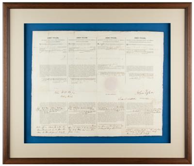 Lot #27 John Tyler and Daniel Webster Document Signed - Image 1