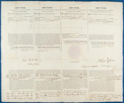 Lot #27 John Tyler and Daniel Webster Document Signed - Image 2