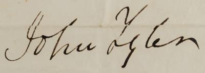 Lot #27 John Tyler and Daniel Webster Document Signed - Image 3