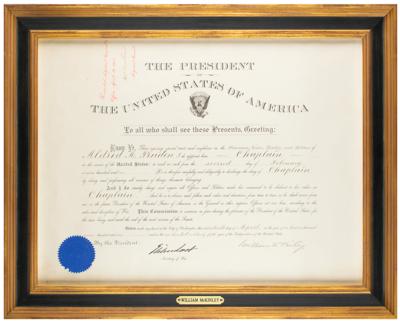 Lot #175 William McKinley Document Signed as