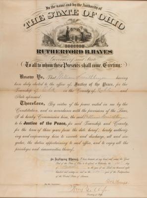 Lot #152 Rutherford B. Hayes Document Signed