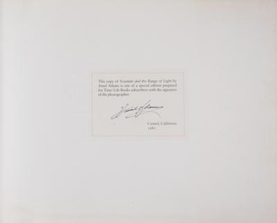 Lot #723 Ansel Adams Signed Book - Image 2
