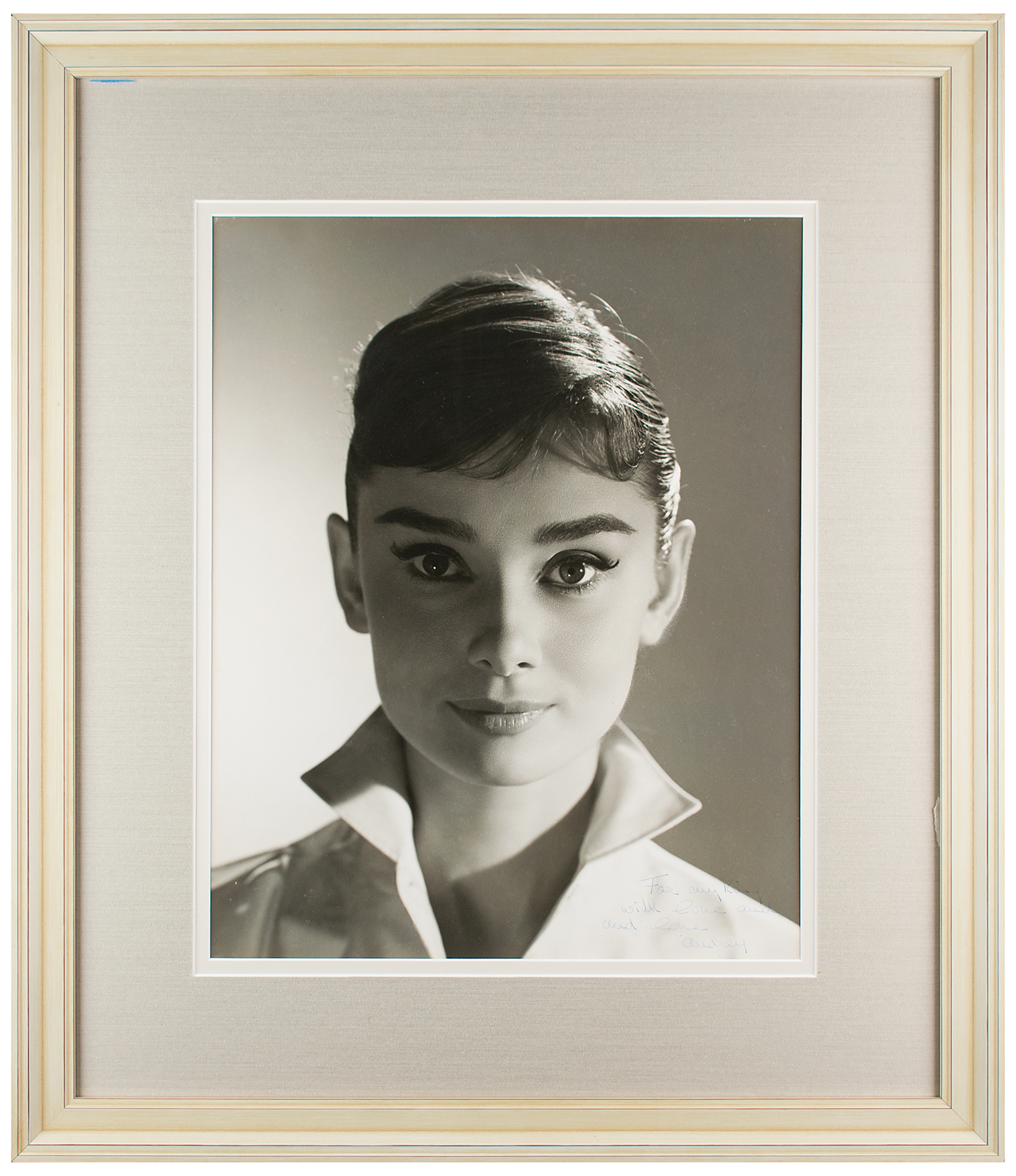 Lot #945 Audrey Hepburn Oversized Photograph Signed and Inscribed to King Vidor