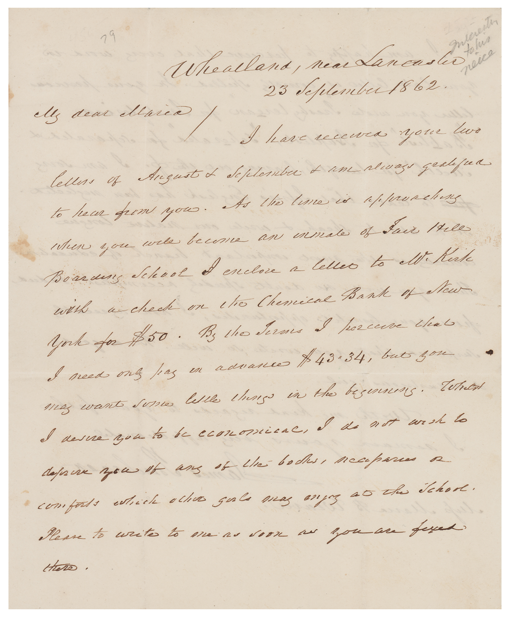 Lot #87 James Buchanan Autograph Letter Signed