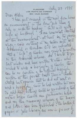 Lot #624 Anne Morrow Lindbergh Autograph Letter Signed
