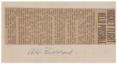 Lot #306 Robert H. Goddard Signature
