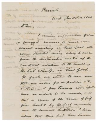Lot #25 John Tyler Autograph Letter Signed as President - Image 1