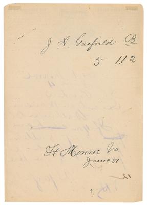 Lot #44 James A. Garfield Autograph Letter Signed as President - Image 2
