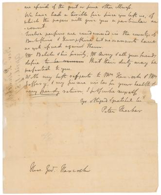 Lot #248 John Hancock Hand-Docketed Letter - Image 4