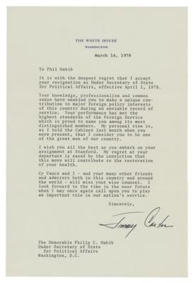 Lot #97 Jimmy Carter Typed Letter Signed as
