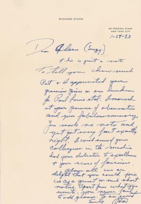 Lot #72 Richard Nixon Autograph Letter Signed - Image 1