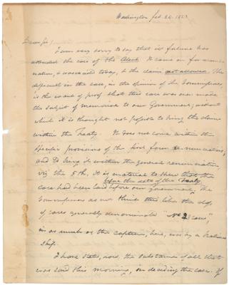 Lot #491 Daniel Webster Autograph Letter Signed - Image 1
