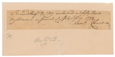 Lot #241 Samuel Chase Autograph Document Signed - Image 1
