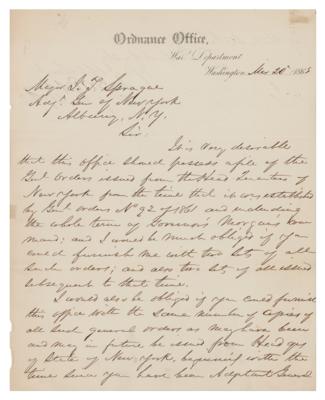Lot #602 James W. Ripley Letter Signed - Image 1