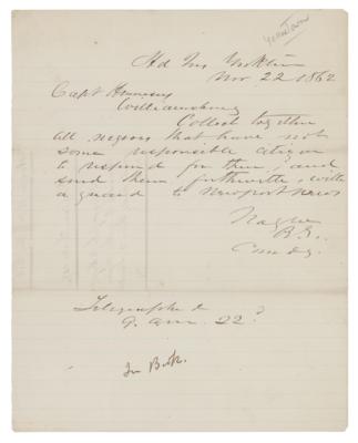 Lot #571 Henry Morris Naglee Autograph Letter Signed - Image 1