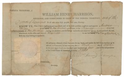 Lot #23 William Henry Harrison Document Signed