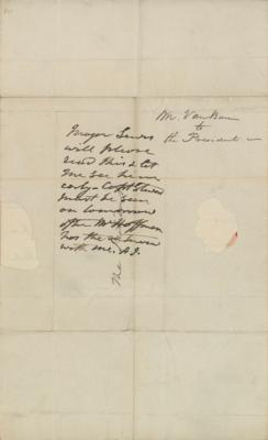 Lot #21 Andrew Jackson and Martin Van Buren Docketing as President and Autograph Letter Signed - Image 2