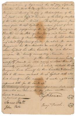 Lot #269 Benjamin Rush and Richard Stockton Document Signed